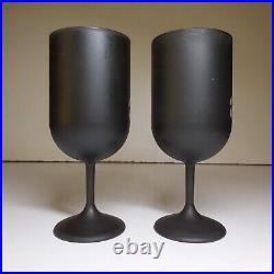 N23.211 Alès Semaine Cévenole 2 verres art déco table design noir made in France