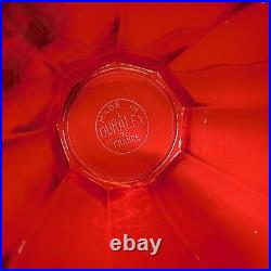 N23.217 Duralex made in France 2 verres noir rouge transparent art déco table