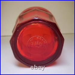 N23.217 Duralex made in France 2 verres noir rouge transparent art déco table