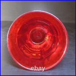 N23.217 Duralex made in France 2 verres noir rouge transparent art déco table