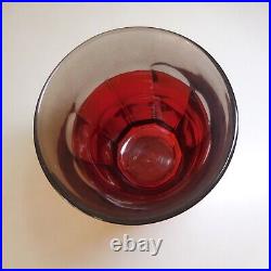 N23.217 Duralex made in France 2 verres noir rouge transparent art déco table