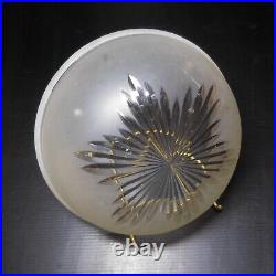 N23.277 éclairage vintage art déco 1930 France globe verre opaque plafonnier