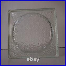 N9336 coupe vide-poche carré vintage 1930 design art déco verre transparent