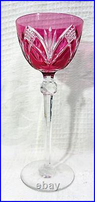 Nancy Verres A Vin Du Rhin Roemer Cristal Doublé De Couleur Coloré Rouge Rose Ai