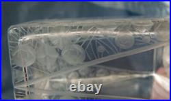 Nécessaire de toilette ARGENT + verre ART DECO vers 1925 flacon à parfum flacons