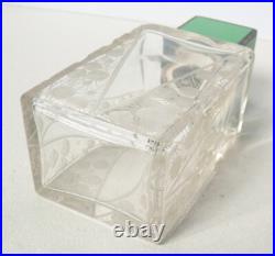 Nécessaire de toilette ARGENT + verre ART DECO vers 1925 flacon à parfum flacons