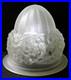 Obus globe Dôme verre pressé moulé Art Deco pour lampe Era Degue Muller