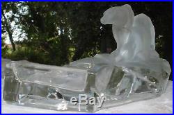 -Ours verre moulé Art Deco 1930's Polar Bear