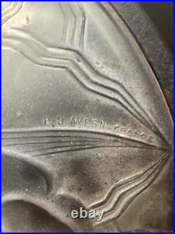PIERRE D'AVESN Coupe en verre pressé et fer forgé ART-DECO