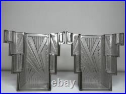 Paire Art Déco Skyscraper Verre Mural Feux IN The Manner Of Marius-ernest Sabino Paire Art Déco Skyscraper Verre Mural Feux IN The Manner Of Marius-ernest Sabino