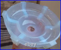 Paire D'abat-jours En Pâte De Verre Opaline Vintage 19 Cm Diffuseur -art déco Paire D'abat-jours En Pâte De Verre Opaline Vintage 19 Cm Diffuseur -art déco