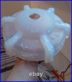 Paire D'abat-jours En Pâte De Verre Opaline Vintage 19 Cm Diffuseur -art déco Paire D'abat-jours En Pâte De Verre Opaline Vintage 19 Cm Diffuseur -art déco