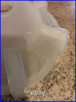 Paire D'abat-jours En Pâte De Verre Opaline Vintage 19 Cm Diffuseur -art déco Paire D'abat-jours En Pâte De Verre Opaline Vintage 19 Cm Diffuseur -art déco