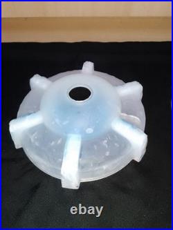 Paire D'abat-jours En Pâte De Verre Opaline Vintage 19 Cm Diffuseur -art déco Paire D'abat-jours En Pâte De Verre Opaline Vintage 19 Cm Diffuseur -art déco