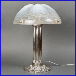 Paire De Lampes Art Deco Coquilles René Lalique Verre Opalescent Glass Lamp