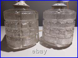 Paire De Lustres En Verres Texturés Art Déco (Réf CM9)