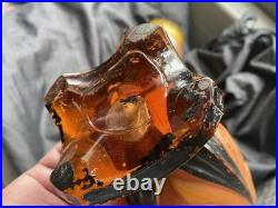 Paire de vases Art Deco En Verre moulé Pressé