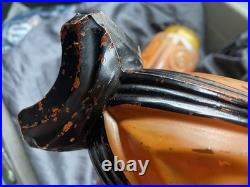 Paire de vases Art Deco En Verre moulé Pressé