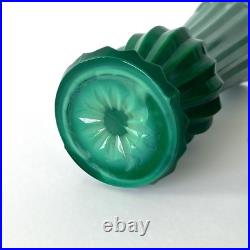 Paire de vases Art Déco en verre malachite attribué à Curt Schlevogt 1930s