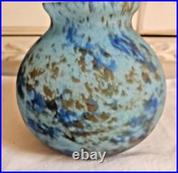 Periode Art Deco Vase En Pate De Verre Marmoreen Signé Schneider Hauteur 13 CM