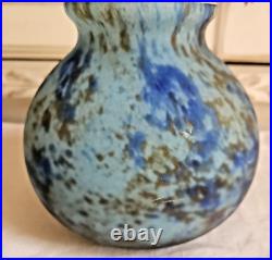 Periode Art Deco Vase En Pate De Verre Marmoreen Signé Schneider Hauteur 13 CM