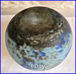 Periode Art Deco Vase En Pate De Verre Marmoreen Signé Schneider Hauteur 13 CM