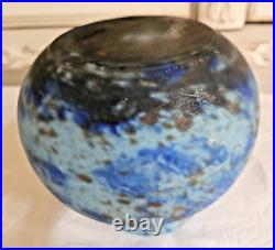 Periode Art Deco Vase En Pate De Verre Marmoreen Signé Schneider Hauteur 13 CM