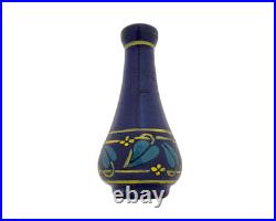 Petit soliflore verre émaillé Art Déco signé Signature André Delatte Nancy 1920