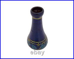 Petit soliflore verre émaillé Art Déco signé Signature André Delatte Nancy 1920