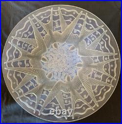 Pierre D'avesn superbe coupe verre opalescent Art Deco hirondelles