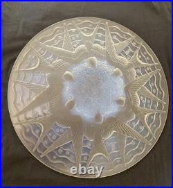 Pierre D'avesn superbe coupe verre opalescent Art Deco hirondelles