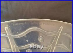 Pierre D'avesn superbe coupe verre opalescent Art Deco hirondelles