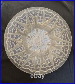 Pierre D'avesn superbe coupe verre opalescent Art Deco hirondelles