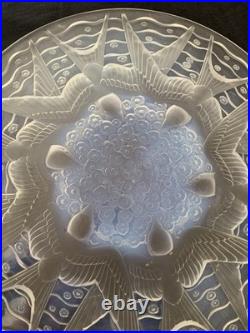 Pierre D'avesn superbe coupe verre opalescent Art Deco hirondelles
