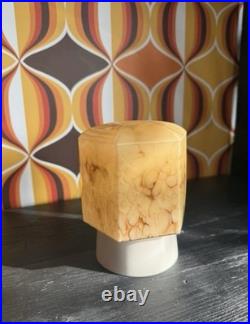 Plafonnier Art Déco Verre Uranium /ouraline-vintage Czech Style -Bakélite -E27