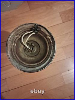 Plafonnier lampe art déco verre et inox skyscraper gratte ciel 1930 TBE 26 cm