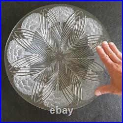 Plat coupe rene lalique france oeillets verre art deco no pierre d avesn