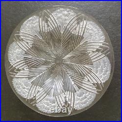 Plat coupe rene lalique france oeillets verre art deco no pierre d avesn