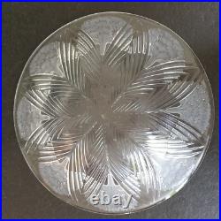 Plat coupe rene lalique france oeillets verre art deco no pierre d avesn