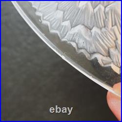 Plat coupe rene lalique france oeillets verre art deco no pierre d avesn Plat coupe rene lalique france oeillets verre art deco no pierre d avesn