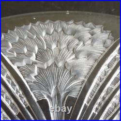 Plat coupe rene lalique france oeillets verre art deco no pierre d avesn