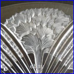 Plat coupe rene lalique france oeillets verre art deco no pierre d avesn