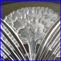 Plat coupe rene lalique france oeillets verre art deco no pierre d avesn