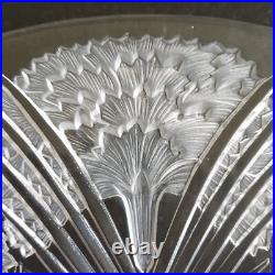 Plat coupe rene lalique france oeillets verre art deco no pierre d avesn