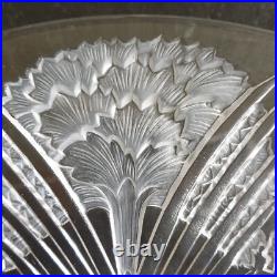 Plat coupe rene lalique france oeillets verre art deco no pierre d avesn