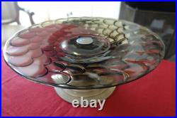 Plateau corbeille verre deco art deco 1930