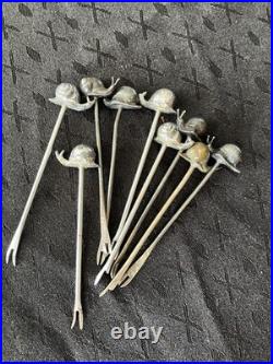 Porte Pique escargots Verre Opalescent Vintage Art deco