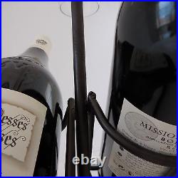 Porte-bouteilles & verres fait main art-déco vintage 1930-1950