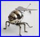 Pot à Miel Abeille Métal Argenté Verre Vintage Honey Bee Jar Silverplate Figural