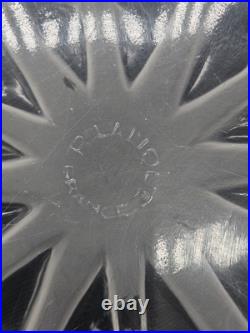 R. LALIQUE Plat en Verre ART DECO signé Modèle PISSENLITS 31cm